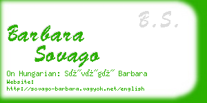 barbara sovago business card